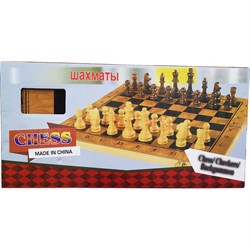 Шахматы шашки нарды деревянные 48x48 см - фото 198808