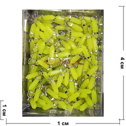 Подвеска (маятник) 4 см флуоресцентная лимонный цвет - фото 199226