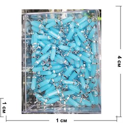 Подвеска (маятник) 4 см флуоресцентная аквамариновый цвет - фото 199238