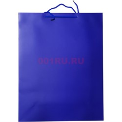 Пакет подарочный синий 45x55x15 см вертикальный 12 шт/упаковка - фото 200119