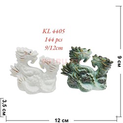 Дракон двойная фигурка (KL-4405) с жемчужиной символ 2024 года - фото 200144