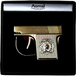 Зажигалка сувенирная газовая Lomai "Пистолет" 3 цвета в ассортименте - фото 200217