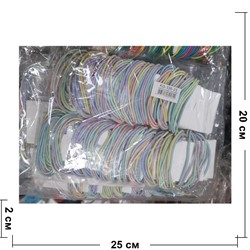 Набор резинок 10 шт/упаковка цветные пастельные (KG-336-23) блок 200 упаковок - фото 200369