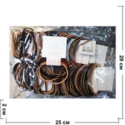 Набор резинок 10 шт/упаковка коричневые + черные (KG-336-23) блок 200 упаковок - фото 200373