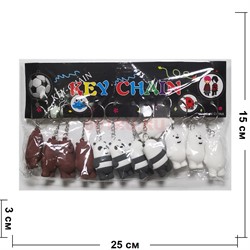 Брелок резиновый большой (GK-3294) медведь 3 цвета 120 шт/блок - фото 200667