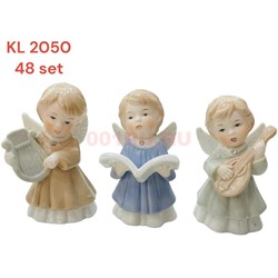 Ангелочки фарфоровые (KL-2050) набор из 3 шт - фото 201164