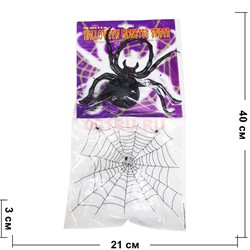 Прикол Паутина с пауками Halloween Monster Spider - фото 201694