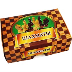 Шахматы деревянные обиходные в картонной упаковке (Ш-14) - фото 201695
