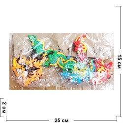 Брелок резиновый динозавры драконы (RKJ-4241) символ 2024 года 12 шт/упаковка - фото 202017