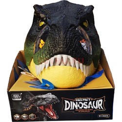 Маска Шлем Динозавра рычащая с подсветкой - фото 202295