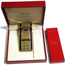 Зажигалка Tiger разрядная "золотая с черной полосой" с зарядкой от USB (B-01-909) - фото 202502