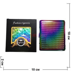 Портсигар Ophone на 20 сигарет металлический в цветах радуги - фото 202505