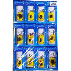 Брелок (KL-610) жуки, крабы, скорпионы в пластмассе 12 шт/упаковка - фото 202804