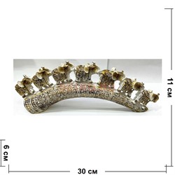 7 слонов из полистоуна (NS-398P) на мосту 30 см длина - фото 202948