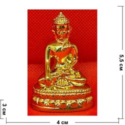 Будда из полистоуна (NS-710S) под золото 5,5 см - фото 202983