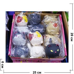 Антистресс мялка Котики 12 шт/упаковка - фото 203041