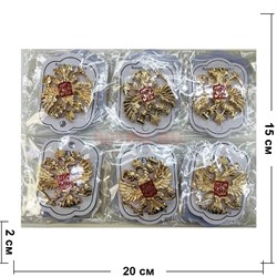 Брошь со стразами Орел Герб России металлическая 12 шт/упаковка (BP-1082) - фото 203209