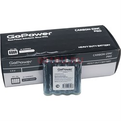 Батарейки АА пальчиковые GoPower цена за упаковку из 60 шт - фото 203277