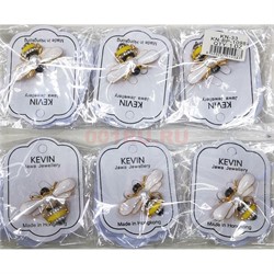 Брошь Пчела со стразами (BP-1098) металлическая 12 шт/упаковка - фото 203333
