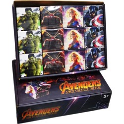 Кубик головоломка Avengers Мстители 56 мм 12 шт/упаковка - фото 203636