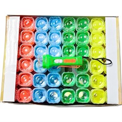 Фонарик пластмассовый (XR-850) цветной 9,5 см 48 шт/упаковка - фото 203706