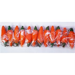 Брелок мягкий сквиш «морковка» 12 шт/упаковка - фото 203961
