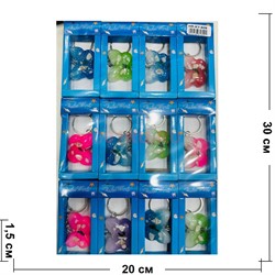 Брелок для ключей (KY-609) бабочка с ракушками и водорослями 12 шт/упаковка - фото 204065