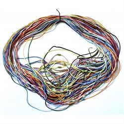 Гайтан шелковый шнурок на шею разных цветов 70 см 100 шт/упаковка - фото 204398
