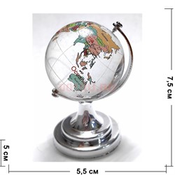 Глобус цветной с континентами 50 мм - фото 204628