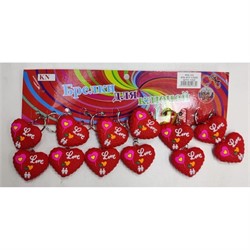 Брелок резиновый Сердце красное (KY-1368) Love 12 шт/упаковка - фото 205308
