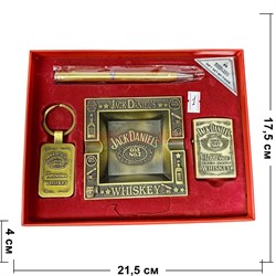 Набор подарочный Jack Daniels «ручка, брелок, пепельница, зажигалка» - фото 206002