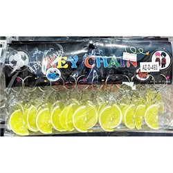 Брелок пластмассовый (AZ-D-493) долька лимона 12 шт/упаковка - фото 206946