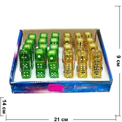 Брелок фонарик + лазер «кубики» 24 шт/упаковка - фото 207015
