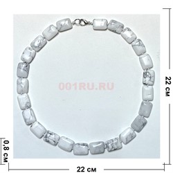 Бусы из кахалонга «прямоугольник 14x19 мм» 45 см длина - фото 207319