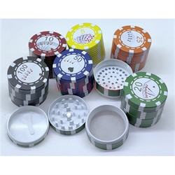 Гриндер металлический «покерная фишка» 42 мм высота 50 мм диаметр - фото 207355