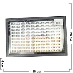 Кольцо металлическое (KL-2283-3) 2 цвета 100 шт/упаковка - фото 207933