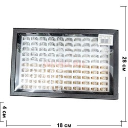 Кольцо металлическое (KL-2283-5) 2 цвета 100 шт/упаковка - фото 207939