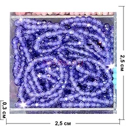 Кольцо из фиолетовой шпинели бусина 3 мм граненая - фото 208215