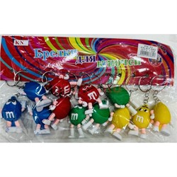 Брелок резиновый большой M&M's 12 шт/упаковка - фото 208424