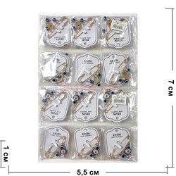 Булавка большая (BP-1472) от сглаза виды в ассортименте 12 шт/упаковка - фото 208443