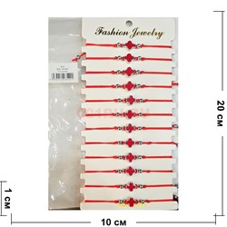 Браслет с тонкой красной нитью (BR-3540) красный крест 12 шт/упаковка - фото 210911