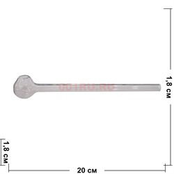 Трубка oil pipe курительная стеклянная диаметр 18 мм длина 20 см (20/18/7) - фото 211353