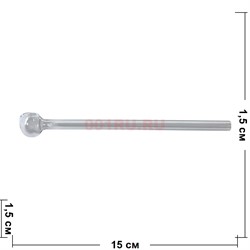 Трубка oil pipe курительная стеклянная диаметр 15 мм длина 15 см (15/15/7) - фото 211357