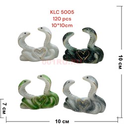 Змея двойная из фарфора (KLC-5005) символ 2025 года 10 см - фото 211446