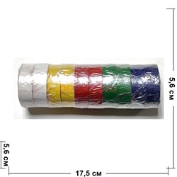 Изолента цветная 0,18мм X 19мм X 10 ярдов (9,144 м) цена за 10 штук - фото 212050