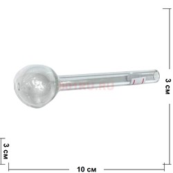 Трубка oil pipe курительная стеклянная диаметр 30 мм длина 10 см (10/31/12) - фото 212179