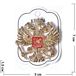 Брошь со стразами Орел Герб России металлическая 12 шт/упаковка (BP-1082) - фото 212835