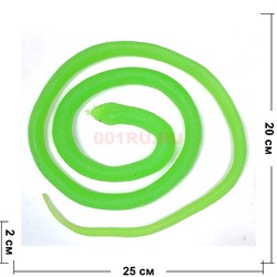 Змея резиновая флуоресцентная светящаяся 70 см 10 шт/упаковка - фото 214083