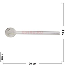 Трубка курительная стеклянная 20 см длина 40 мм диаметр 12 мм трубка (20/40/12) - фото 214104