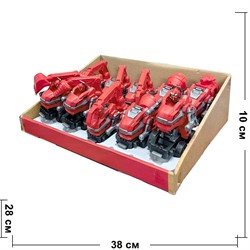 Машинка трансформер Динозавры строительные 10 шт/упаковка - фото 214120